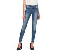 G-STAR Donna Lynn Mid Super Skinny Jeans, Blu (faded blue destroy D15266-9136-A890), 24W / 32L