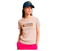 G-STAR Donna Old Skool Logo Top, Beige (mushroom D25031-C812-G689), XXS