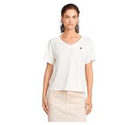 G-STAR Donna Open V-Neck Relaxed Top, Bianco (lt chalk D26067-D601-1284), XXL