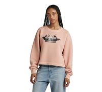 G-STAR Donna Overdyed Merch Loose Sweater, Rosa (deep berry shake gd D24406-D575-G488), XXS