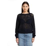 G-STAR Donna Pointelle Lightweight Knitted Sweater, Blu (osaka blue D26059-D166-3873), S