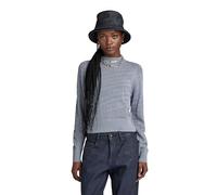 G-STAR Donna Pointelle Text Knitted Sweater, Grigio (dim grey D23924-B754-3885), M