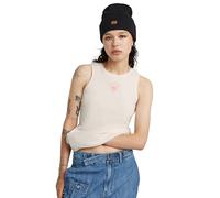 G-STAR Donna Racerback Ribbed Slim Tank Top, Grigio (lt chalk D24645-5268-1284), XS