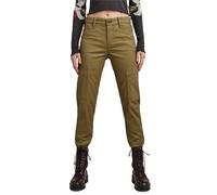 G-STAR Donna Slim Cargo Pants, Verde scuro (dark olive D23572-C072-C744), 30W / 32L