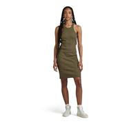 G-STAR Donna Slim Ribbed Tank Dress, Verde scuro (dk shamrock D24485-D289-7159), XXS