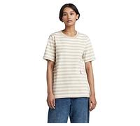 G-STAR Donna Small Raw Graphic Stripe Top, Multicolore (papyrus/brown rice stripe D22330-C929-D506), XXS