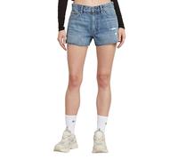 G-STAR Donna True Denim Shorts Raw Edge, Blu (faded sea point blue destroyed D24376-D536-H079), 28