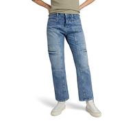 G-STAR Donna Viktoria Utility High Straight Jeans, Blu (faded denali blue destroyed D24566-D499-G565), 29W / 32L