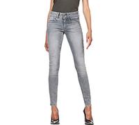G-STAR Lynn Mid Skinny Jeans, Jeans, Donna, Grigio (Faded Industrial Grey D06746-9882-B336), 30W / 30L