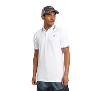G-STAR Dunda Slim Stripe Polo, Polo Uomo, Bianco (white D17127-5864-110), L