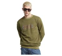 G-STAR Uomo Destroyed G Logo Washed Sweater, Verde scuro (shadow olive gd D25101-D688-D033), XS