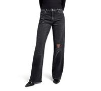G-STAR Judee Loose Low Waist Jeans, Jeans, Donna, Nero (Worn In Black Smoke Ripped D22889-D291-G131), 30W / 32L