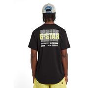 G-STAR Lash Back Gr R T T-Shirt, Nero (Dk Black D26043-c372-6484), XL Uomo
