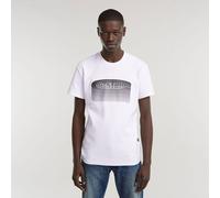 G-STAR Uomo Stacked Old Skool Logo T-Shirt, Bianco (white D25092-C812-110), M