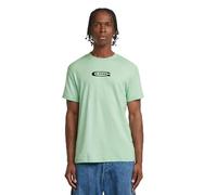 G-STAR Old Skool Logo R T T-Shirt, Verde (Birds Egg Green D25967-c812-g992), M Uomo