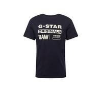 G-STAR Maglietta 'Graphic 8' blu scuro / bianco Uomo G-STAR M