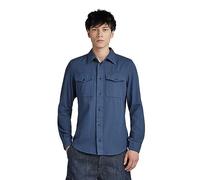 G-STAR Marine Slim Shirt, Maglietta Uomo, Blu (Rank Blue Gd D20165-d454-g084), M