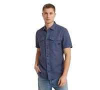 G-STAR Marine Slim Shirt, Maglietta Uomo, Blu (Vintage Indigo Gd D19751-d454-g305), S
