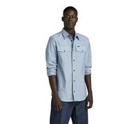 G-STAR Marine Slim Shirt, Maglietta Uomo, Multicolore (Nitro/White Oxford D24963-7665-d139), M