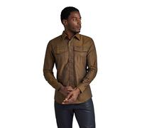 G-STAR Marine Slim Shirt, Maglietta Uomo, Multicolore (Tobacco/Imperial Blue Oxford D24963-7665-g295), L