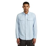 G-Star Men's Marine Slim Long Sleeve Shirt, Size: XS, Color Blue