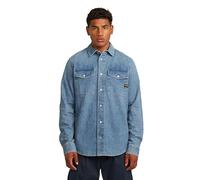 G-Star Men's Marine Slim Shirt LS DNM, Size: XL, Color Blue