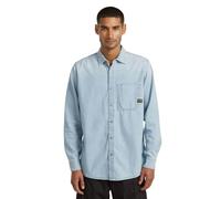 G-Star Men's Regular 1-Pkt Shirt LS, Size: XXL, Color Blue