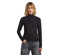 G-STAR Mock Slim T LS Wmn T-Shirt, Nero (Dk Black D27968-e299-6484), XS Donna