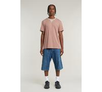 G-Star Nifous Stripe R T Dk Brick/etruscan Red Stripe Taglia: S | Magliette basic Outlet | Uomo | Rosso