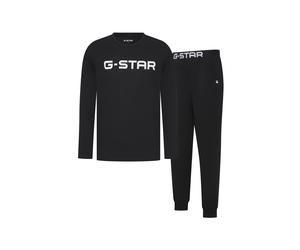 G-STAR Pigiama Da Uomo, Lungo - STONE, Collo Rotondo, Logo