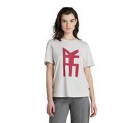 G-Star RAW, T-shirt da donna, Big graphic r t wmn, cool grey, Grey, S