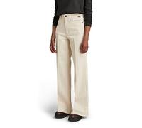 G-STAR RAW Women's Deck Ultra High Wide Leg Pants, Beige (ecru D20987-C525-159), 26W / 30L