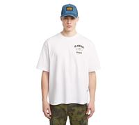 G-STAR Running Dog Back Gr Boxy R T T-Shirt, Bianco (White D27722-c336-110), M Uomo