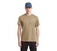G-STAR Script R T T-Shirt, Beige (Safari D26823-d976-b444), M Uomo