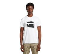 G-STAR Spray G Logo R T T-Shirt, Bianco (White D26833-d101-110), M Uomo