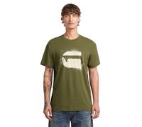 G-STAR Spray G Logo R T T-Shirt, Verde (Shadow Olive D26833-d101-b230), XS Uomo