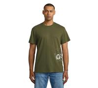G-STAR Sprayed Gr R T T-Shirt, Verde (Shadow Olive D26819-d976-b230), L Uomo