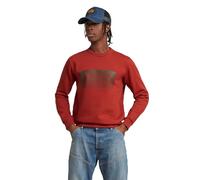 G-STAR Uomo Stacked Old Skool Logo Sweater, Rosso (rusty red D25099-D733-A923), L