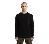 G-STAR Structure R Knit Felpa, Nero (Dk Black D26781-c868-6484), M Uomo