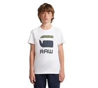 G-STAR T-Shirt SS Regular, Bianco (White D26309-01-110), 16 Anni Bambini e Ragazzi
