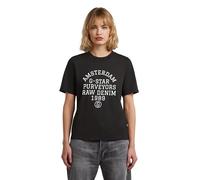 G-star Text Short Sleeve T-shirt Nero M Donna