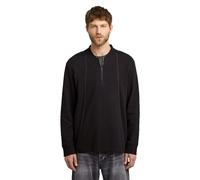 G-STAR Tweeter A Line Half Zip R T LS T-Shirt, Nero (Dk Black D26828-e164-6484), S Uomo