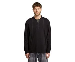 G-STAR Tweeter A Line Half Zip R T LS T-Shirt, Nero (Dk Black D26828-e164-6484), S Uomo