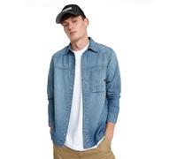 G-STAR Uomo 1-Pocket Regular Denim Shirt, Blu (sun faded thames D24764-D539-G341), XL