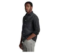 G-STAR Uomo 1-Pocket Regular Denim Shirt, Nero (faded moonless night gd D24764-D295-G371), M