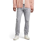 G-STAR 3301 Slim Fit Jeans Uomo, Grigio (Sun Faded Ripped Skyrocket 51001-d324-d901), 30W / 34L