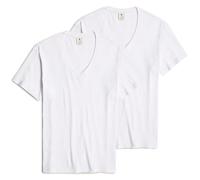 G-STAR Uomo Base V-Neck T-Shirt 2-Pack, Bianco (white D25500-124-110), L