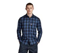 G-STAR Uomo Bristum 2.0 Slim Shirt, Multicolore (rank blue big shadow check D23553-D421-G127), M
