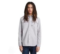 G-STAR Uomo CPO Regular Shirt, Multicolore (correct grey/white oxford D23583-C895-C760), M