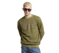 G-STAR Uomo Destroyed G Logo Washed Sweater, Verde scuro (shadow olive gd D25101-D688-D033), L